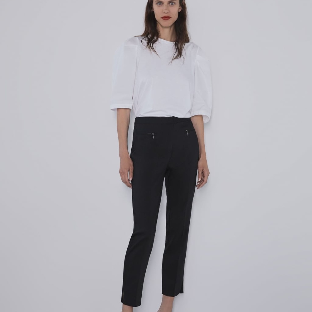 ZIPPERED CIGARETTE PANTS